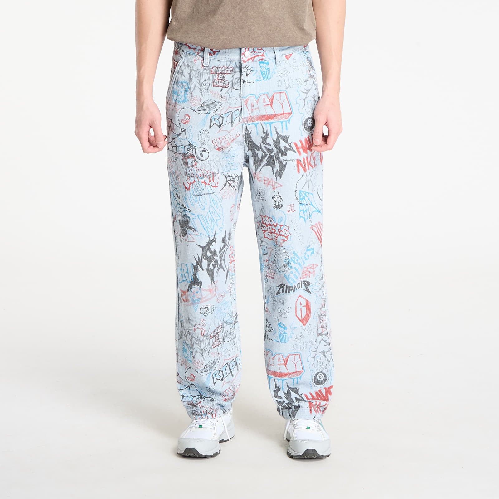 Hosen RIPNDIP Marker Wide Fit Pants Light Wash Denim