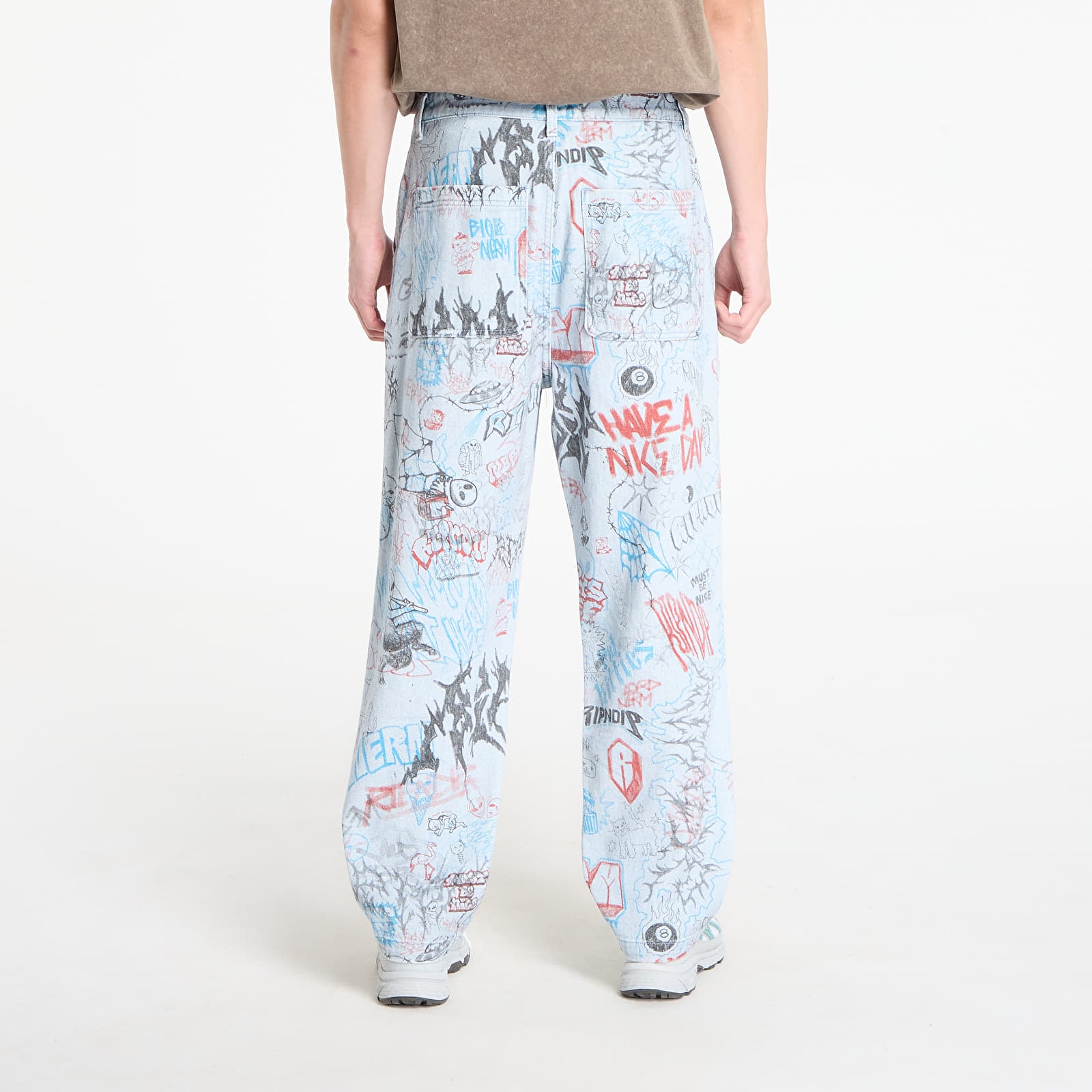 Hosen RIPNDIP Marker Wide Fit Pants Light Wash Denim