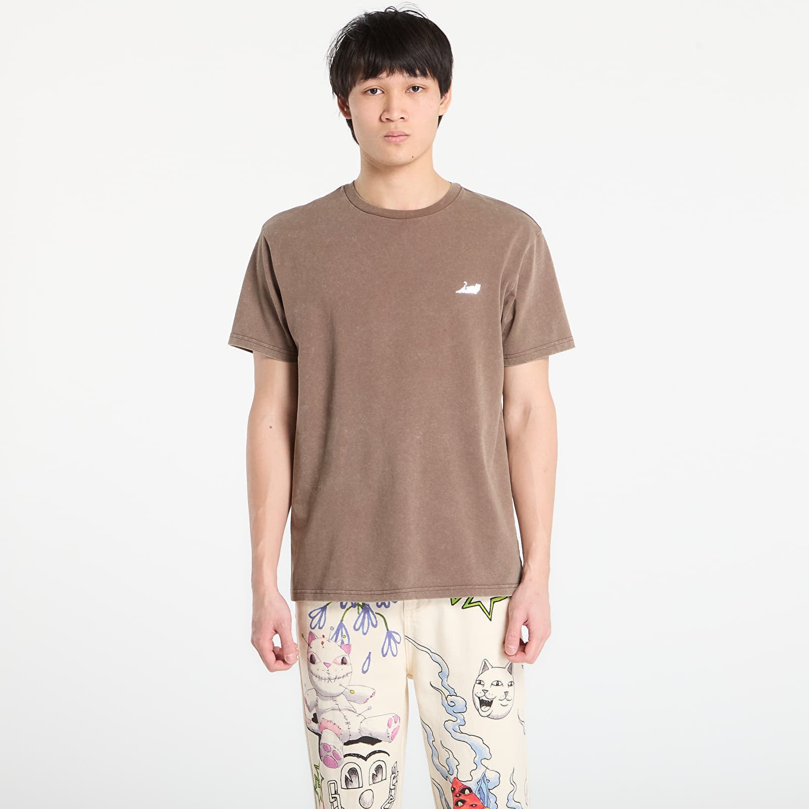 Tricou RIPNDIP Castanza Short Sleeve Tee Brown Vintage Wash L
