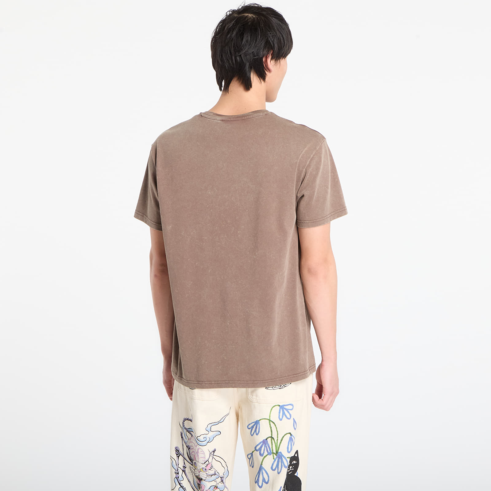 T-krekli RIPNDIP Castanza Short Sleeve Tee Brown Vintage Wash