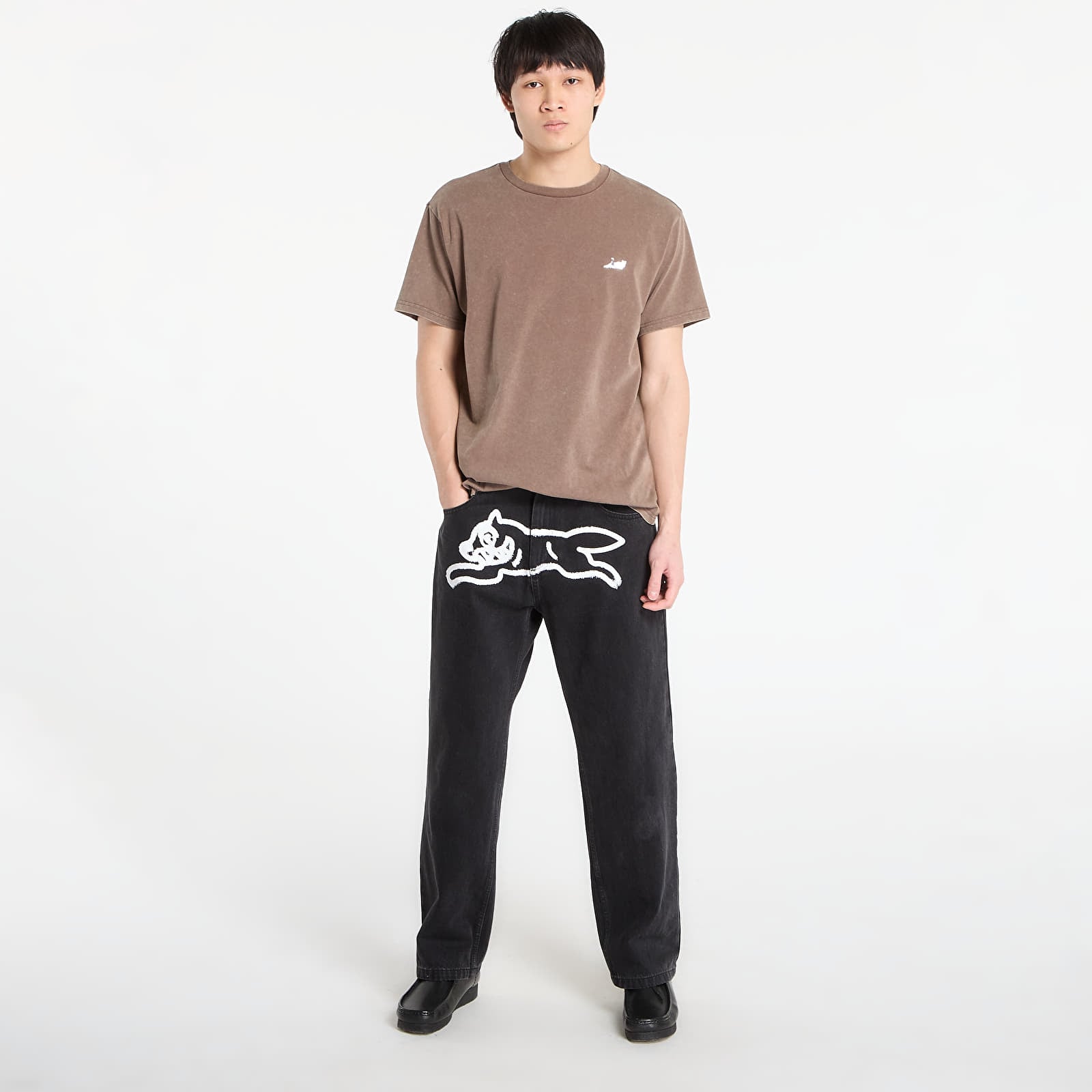 Hosen Billionaire Boys Club Icecream Spray Paint Running Dog Double Scoop Denim Pants Black