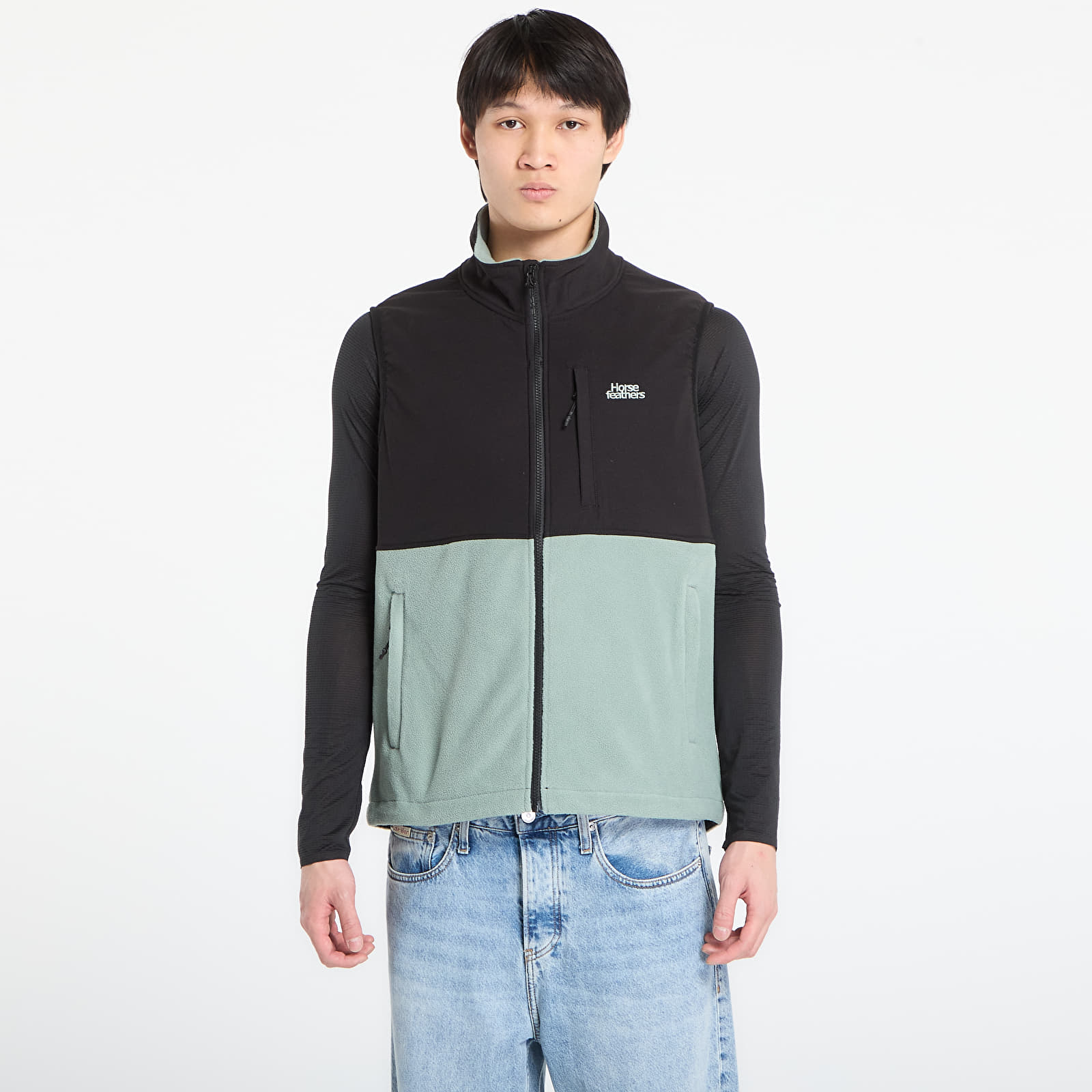 Vests Horsefeathers Duval Fleece Vest Iceberg Green