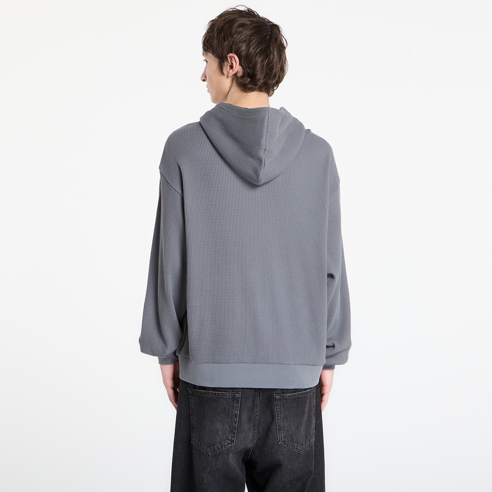 Sweats à capuche homme RIPNDIP Castanza Waffle Knit Zip Up Hoodie Charcoal