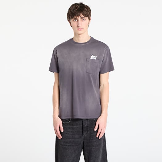 T-Shirt RIPNDIP Lord Nermal Pocket Tee Charcoal Vintage Wash