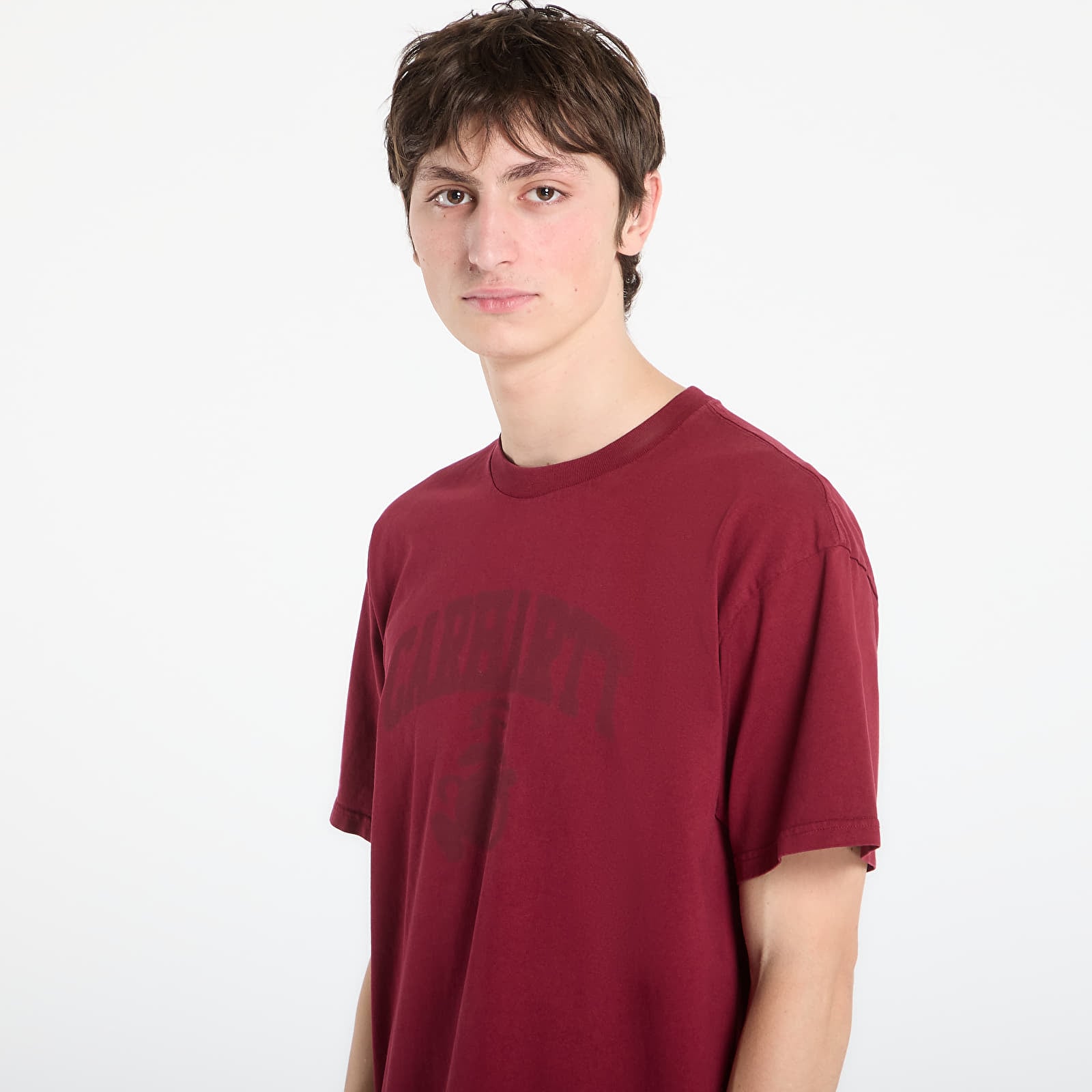 T-paidat Carhartt WIP S/S Faded Pond Corps T-Shirt UNISEX Marsala