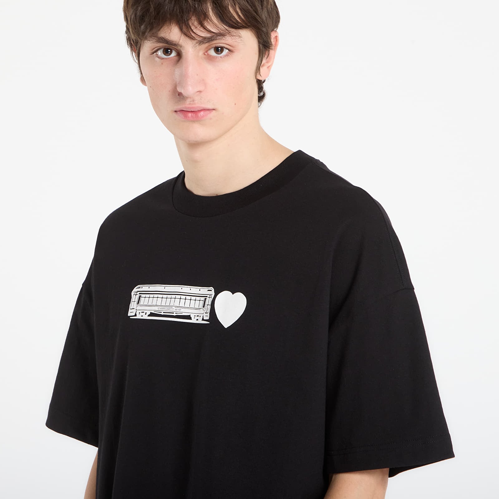 Majice T-shirt Carhartt WIP S/S Deconstructed Label T-Shirt UNISEX Black