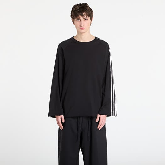 Y-3 Raw Edge 3 Stripes Short Sleeve T-Shirt Black