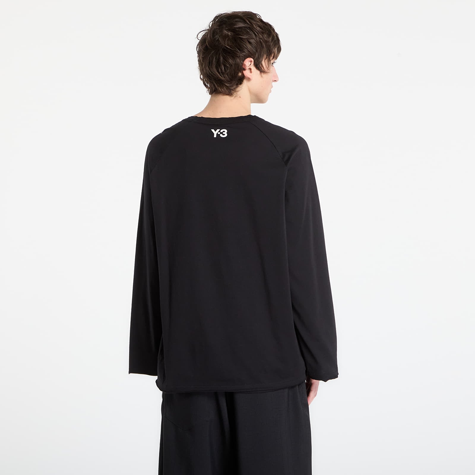 T-Shirts Y-3 Raw Edge 3 Stripes Short Sleeve T-Shirt Black