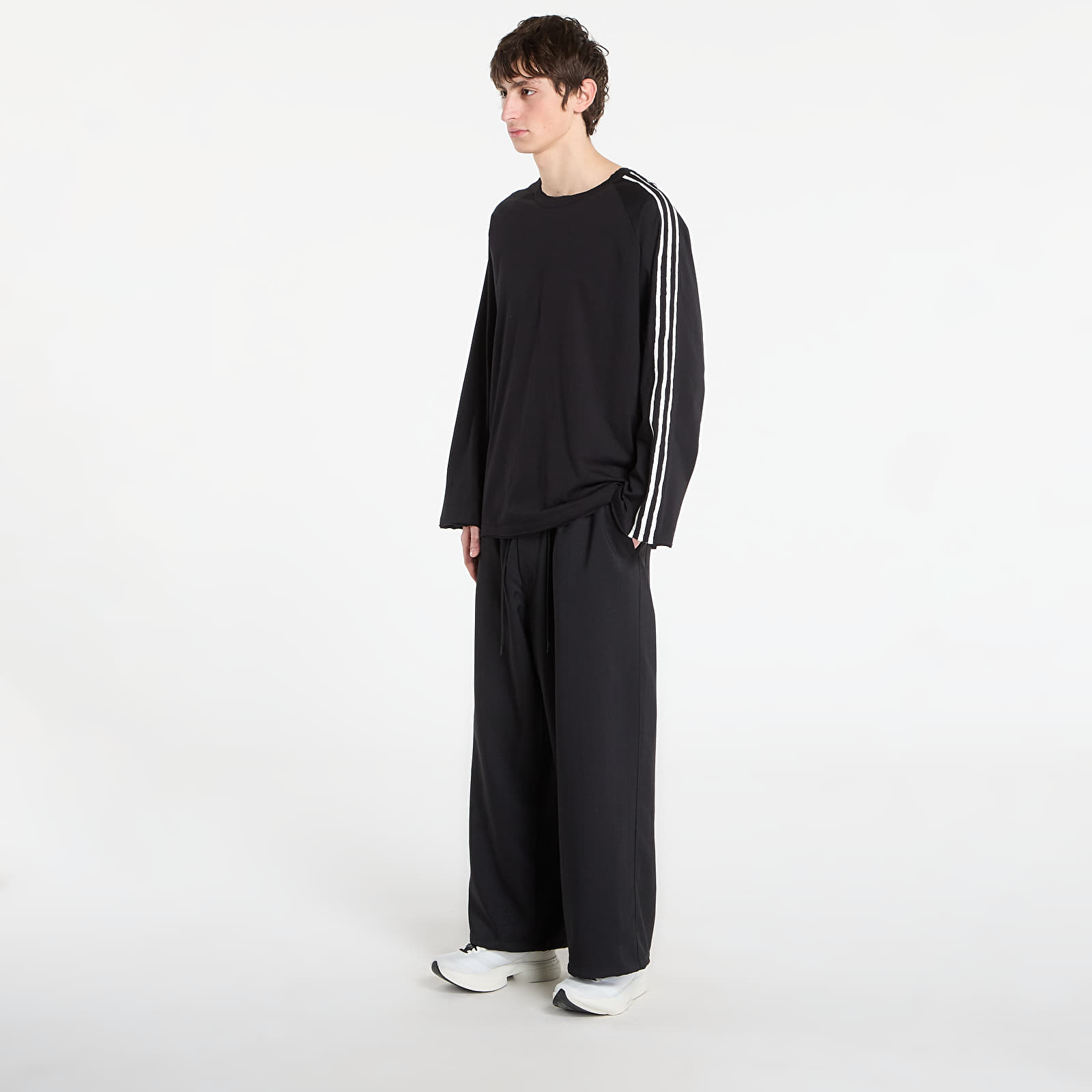 T-Shirts Y-3 Raw Edge 3 Stripes Short Sleeve T-Shirt Black