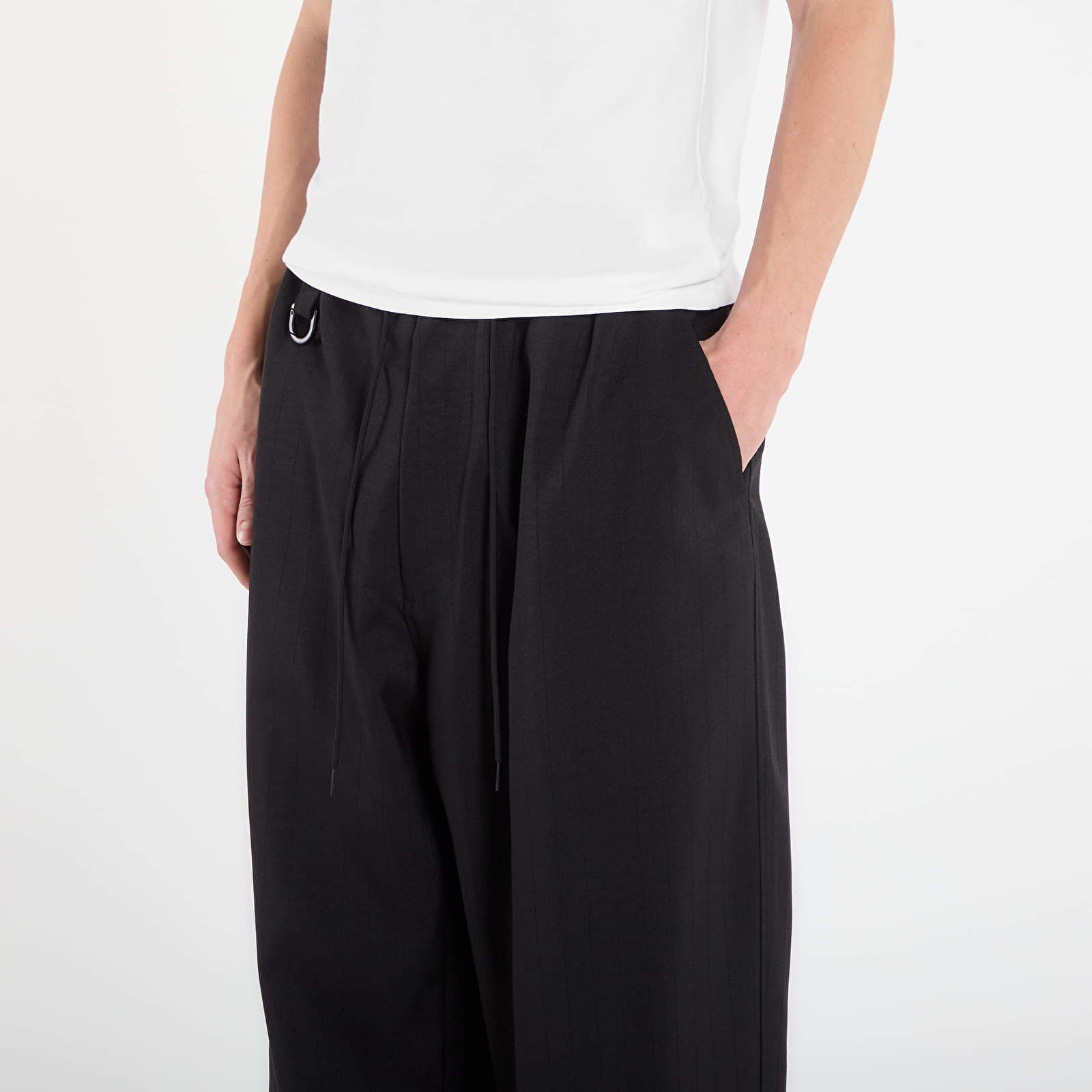 Hosen Y-3 Sport Uniform Pinstripe Track Trousers Black