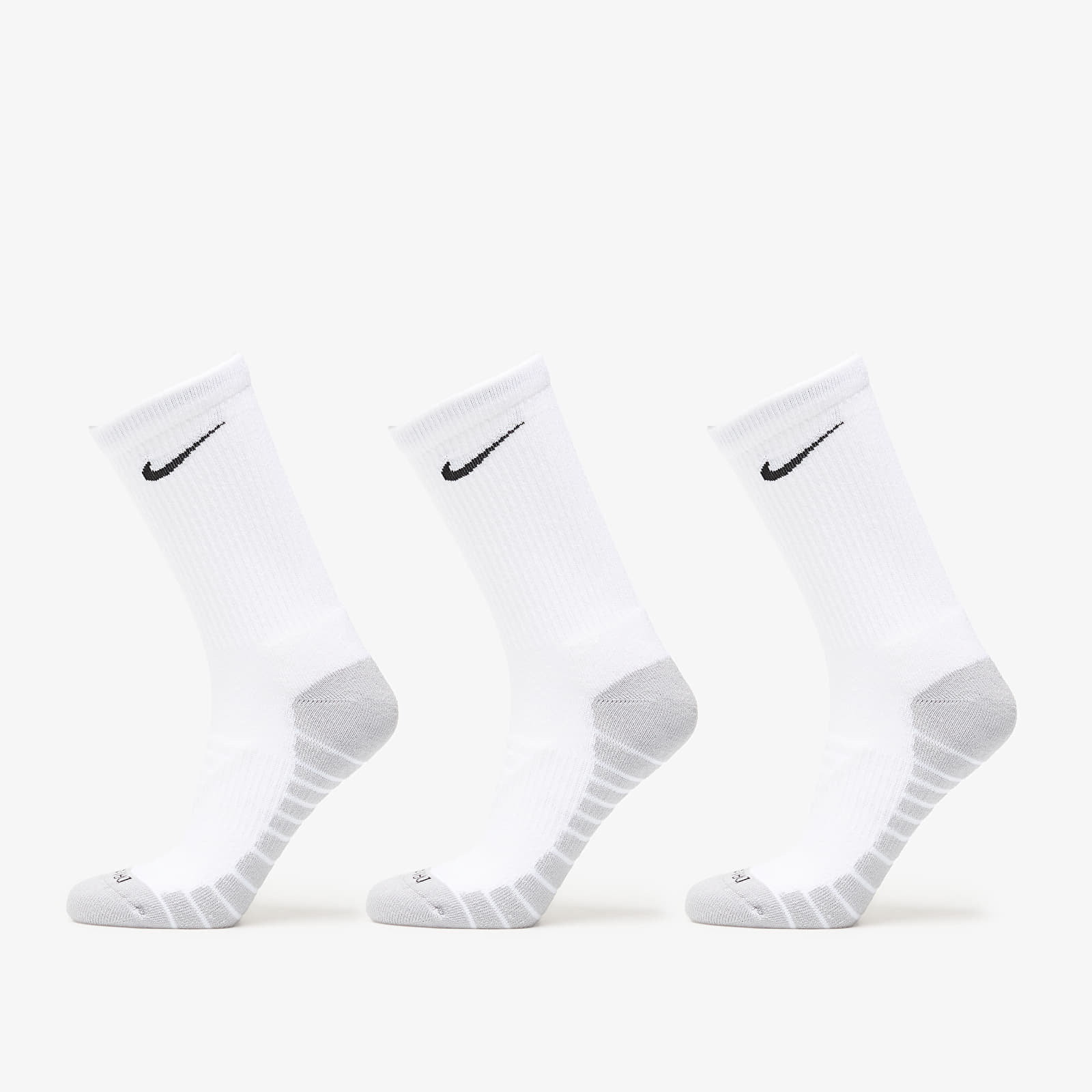 Șosete Nike Everyday Max Cushioned Training Crew Socks 3-Pack White/ Wolf Grey/ Black XL