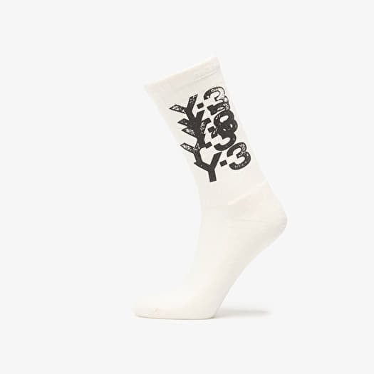 Socken Y-3 Graphic Crew Socks Chalk White