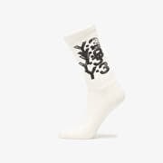 Y-3 Graphic Crew Socks Chalk White