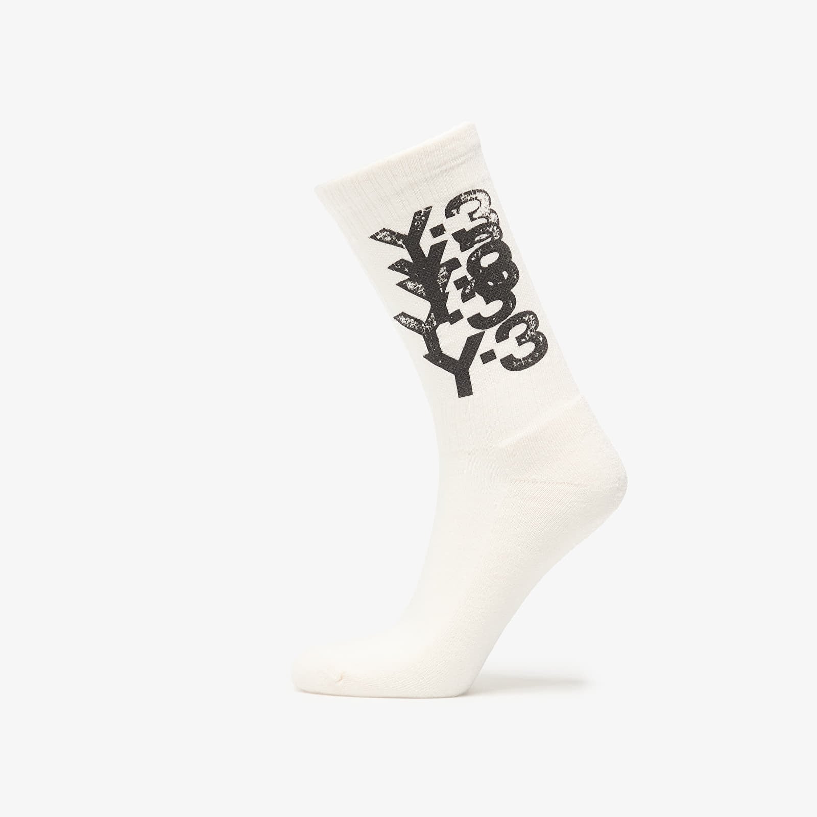 Ponožky Y-3 Graphic Crew Socks Chalk White