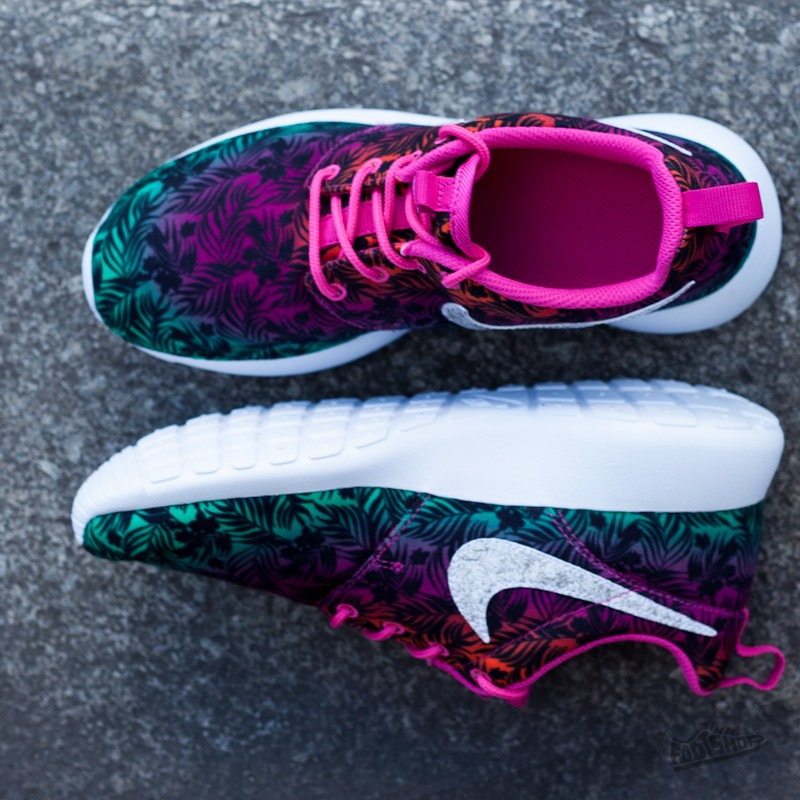 Buty dziecięce Nike Rosherun Print (GS) Hot Pink/ White/ Total Orange