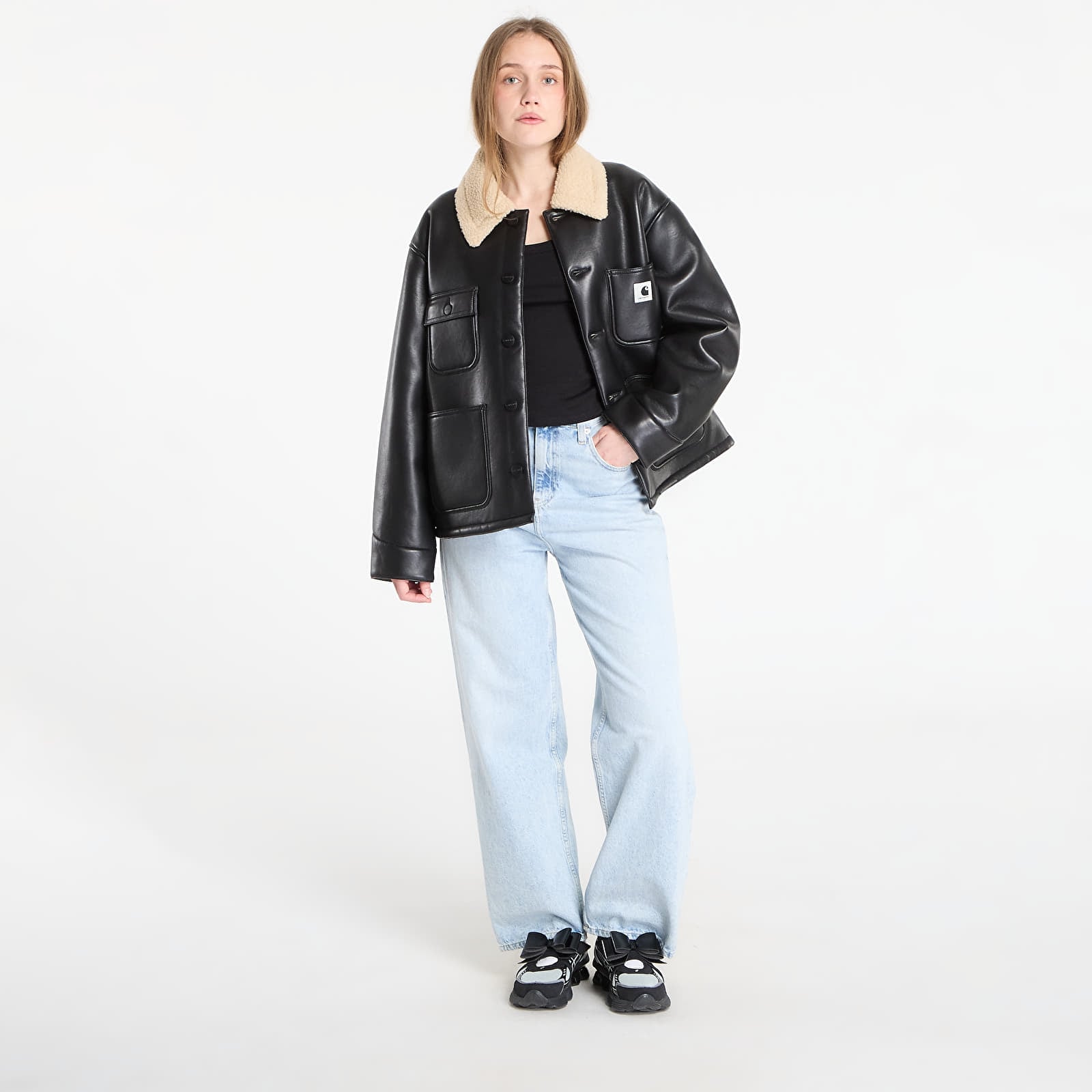 Jackor Carhartt WIP W' Shepton OG Michigan Coat Black/ Natural