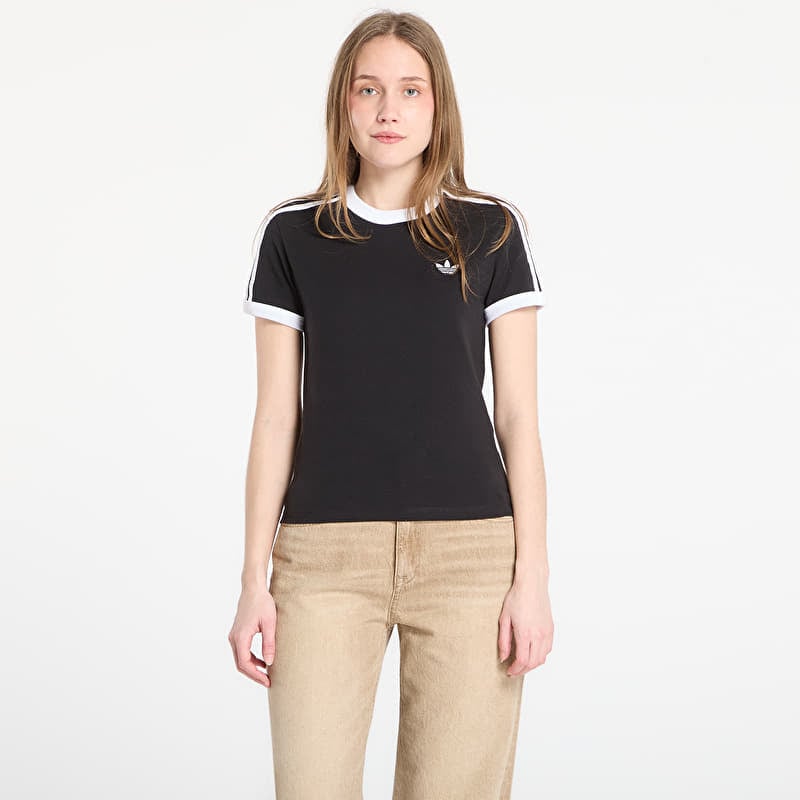 T-shirt adidas 3 Stripes Slim T-Shirt Black/ White