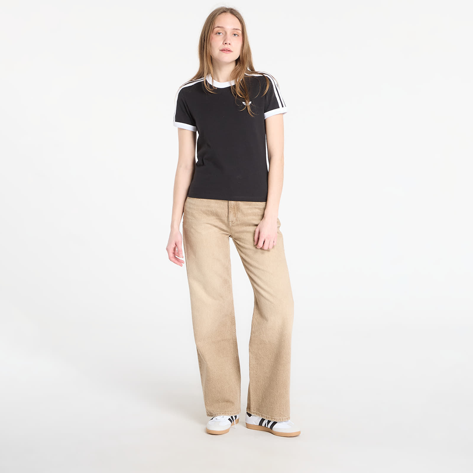 T-shirts adidas 3S Tee Slim Black/ White