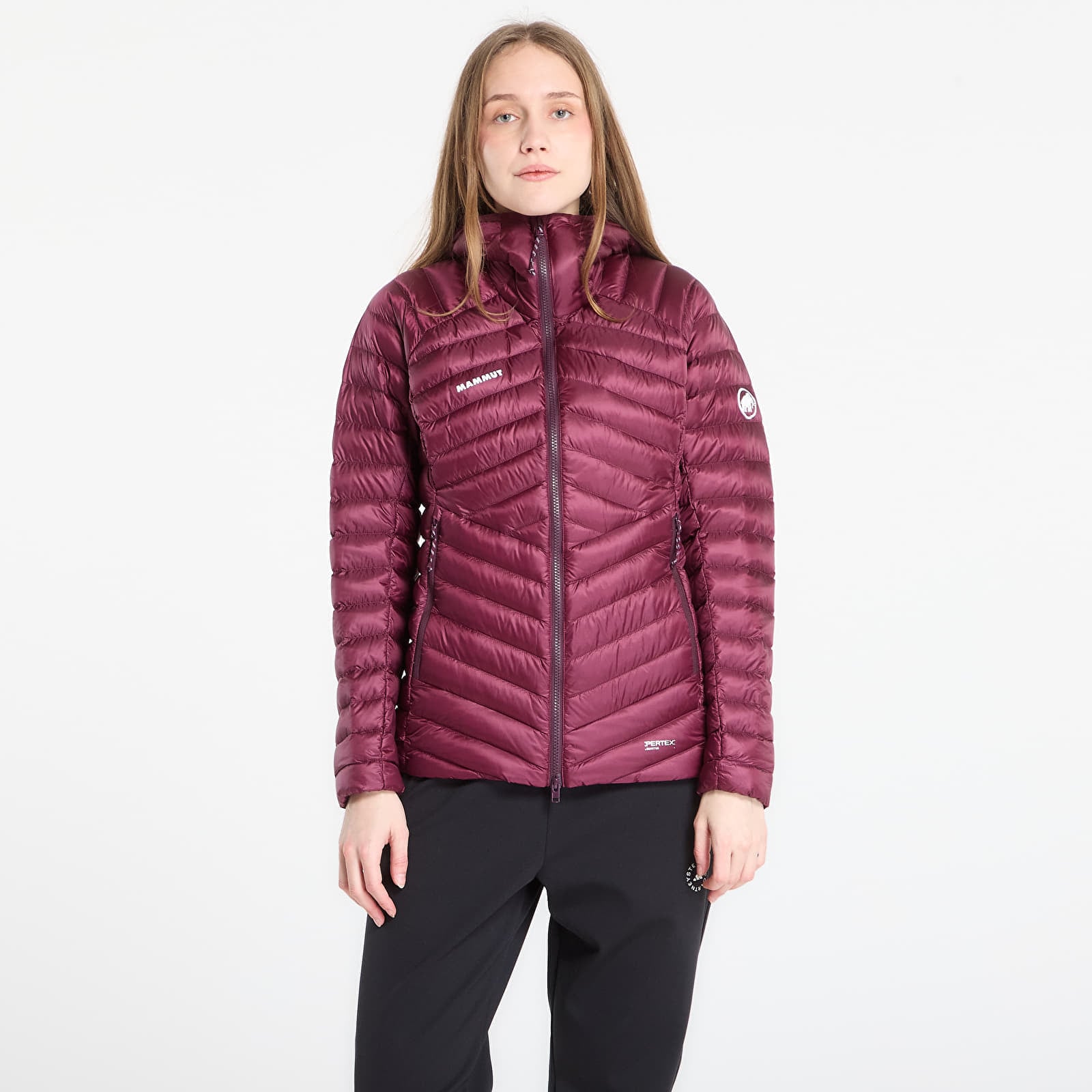 Jachetă Mammut Broad Peak IN Hooded Jacket Women Vin/ Black XS