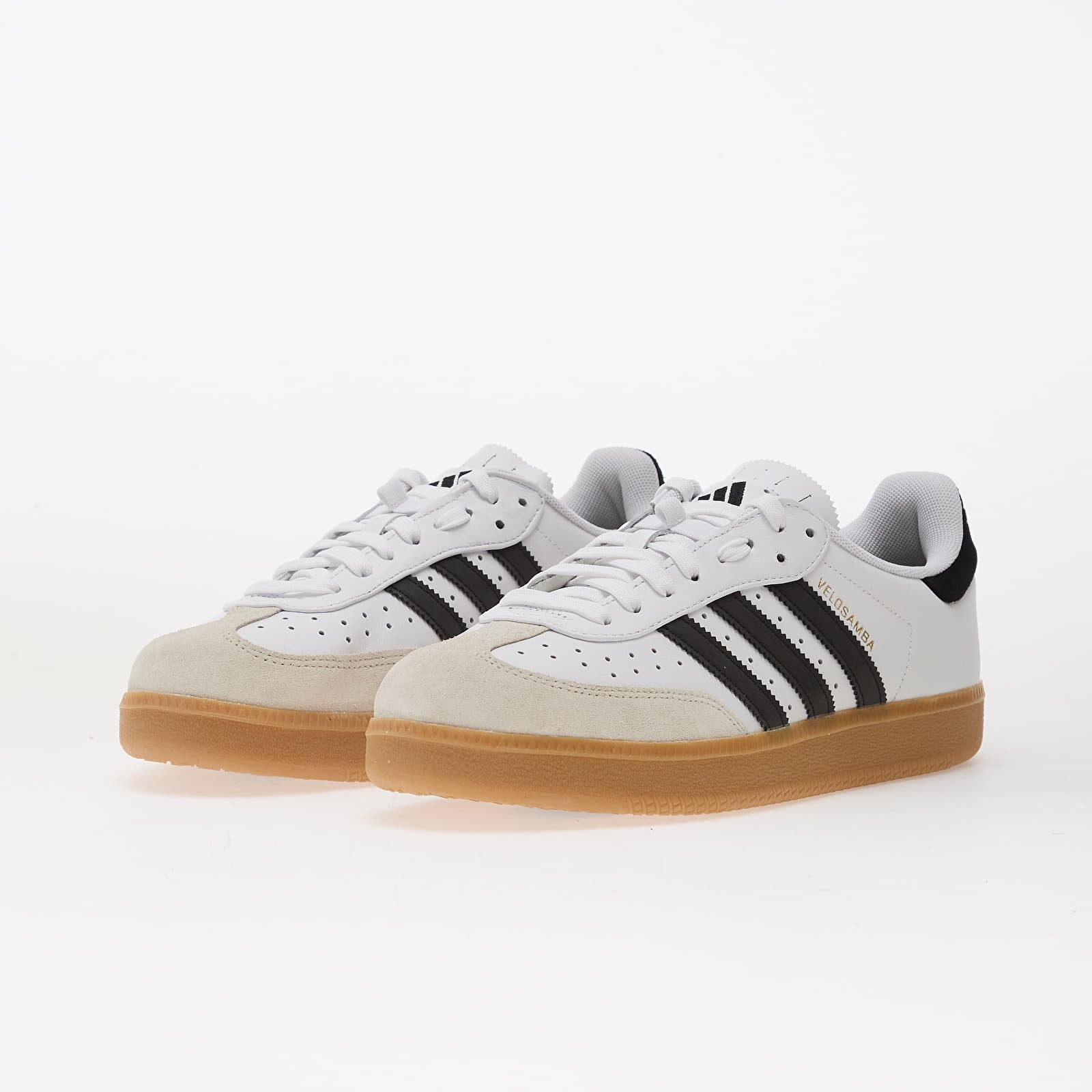 Pánske tenisky a topánky adidas Velosamba Leather Ftwr White/ Core Black/ Gold Met.
