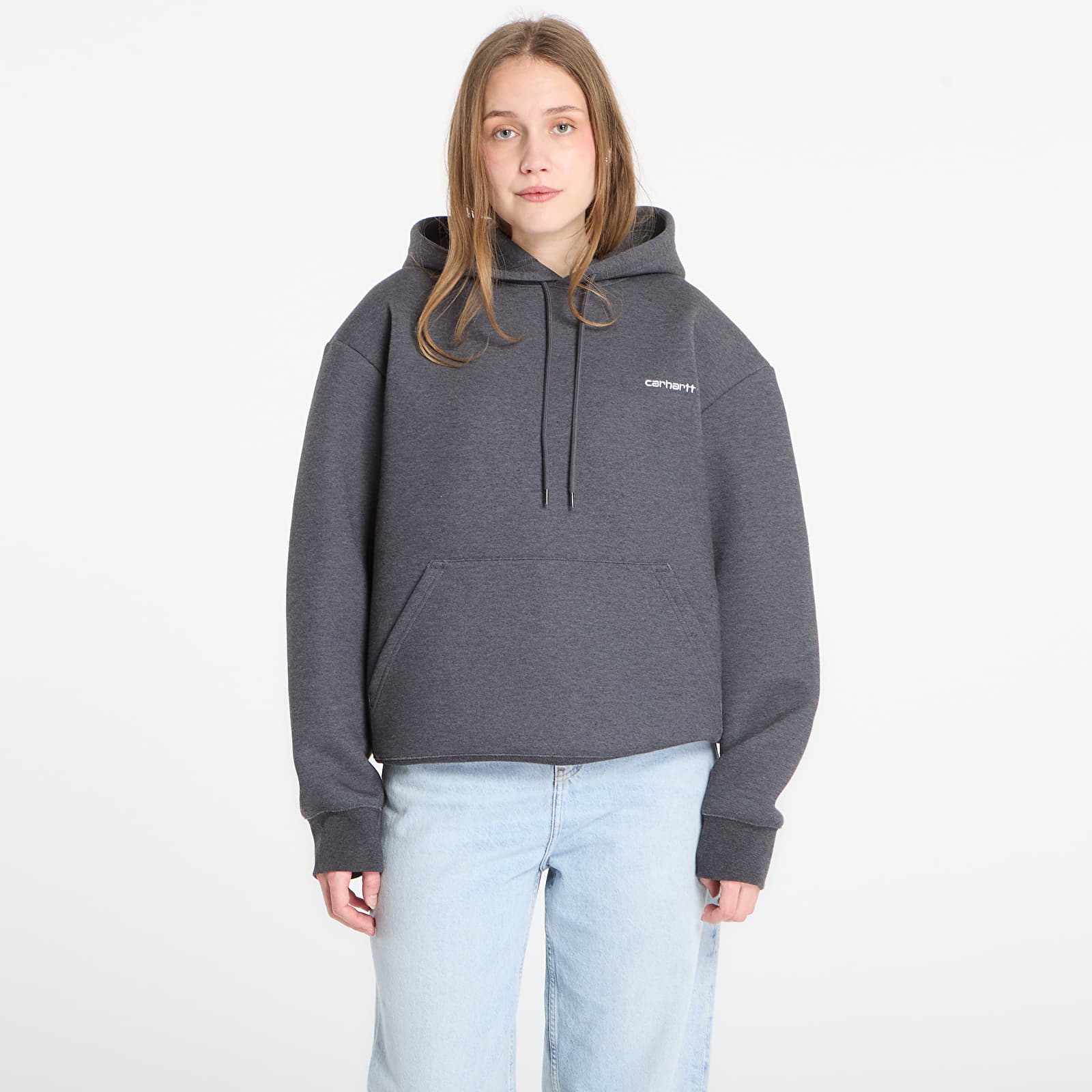 Hupparit ja collegepaidat Carhartt WIP Hooded Alda Sweat UNISEX Black/ White