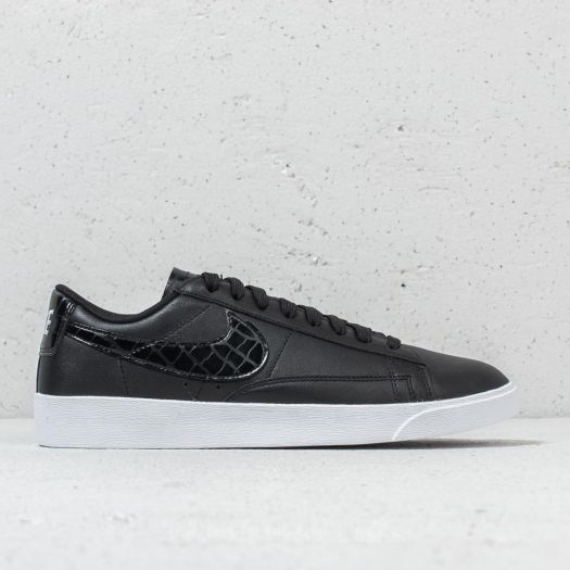 Nike blazer low outlet womens black leather