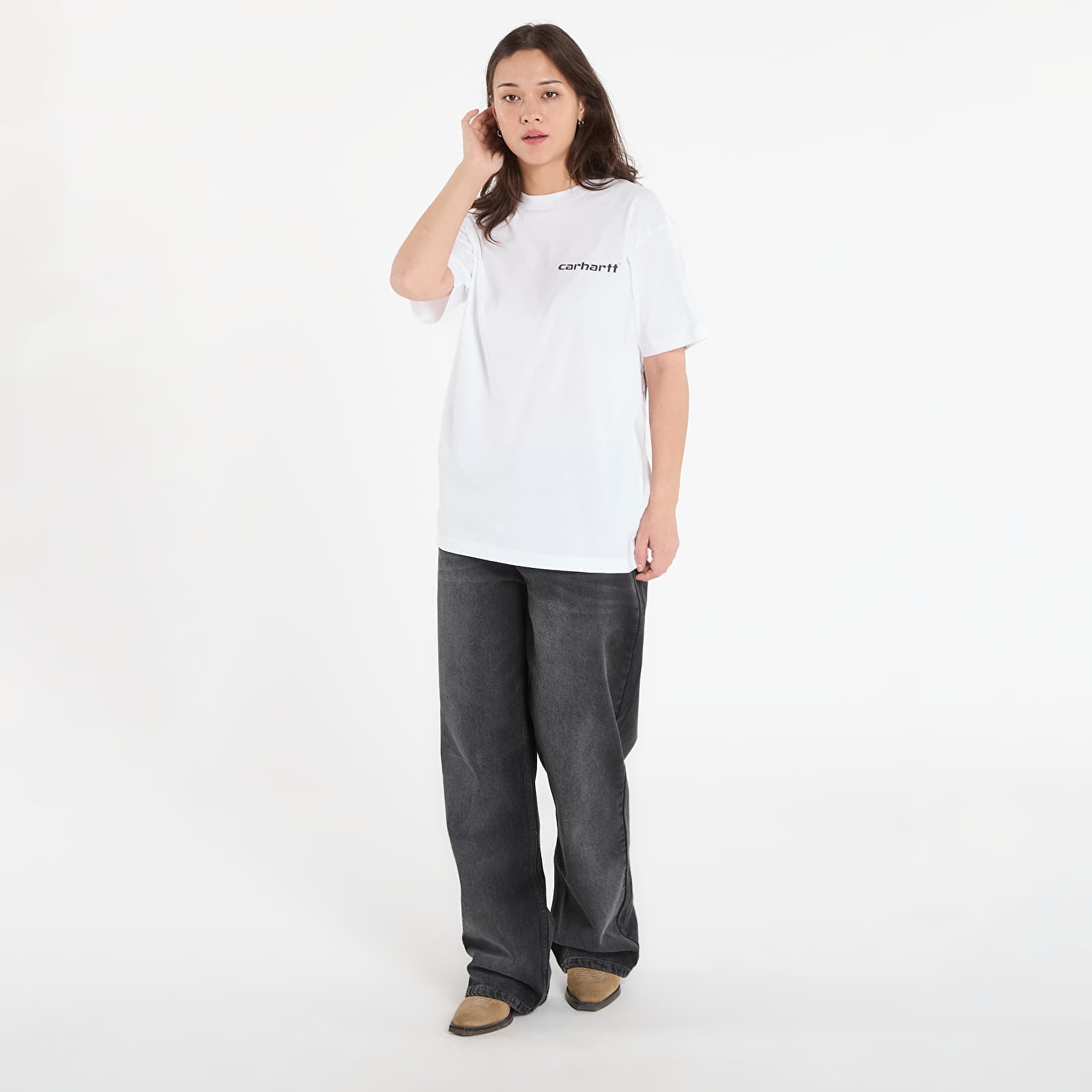 Ανδρικά μπλουζάκια Carhartt WIP S/S Archive Script T-Shirt UNISEX White