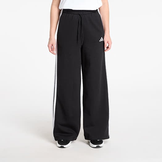Tepláky adidas 3-Stripes Fleece Wide Pant Black