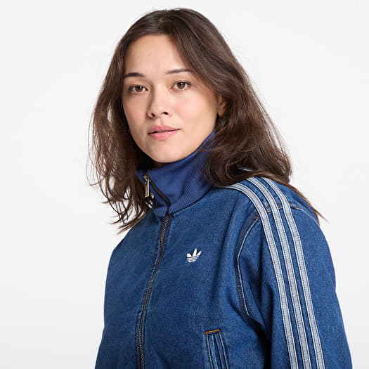 adidas Firebird Track Top Denim Medium Vintage Denim/ White | Footshop