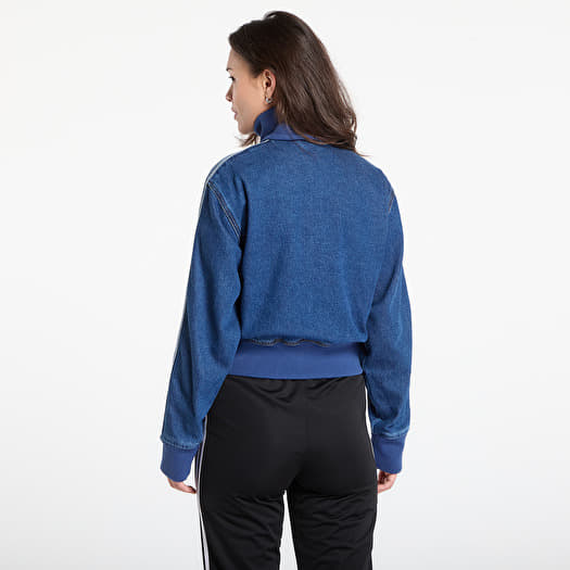 adidas Firebird Track Top Denim Medium Vintage Denim/ White | Footshop