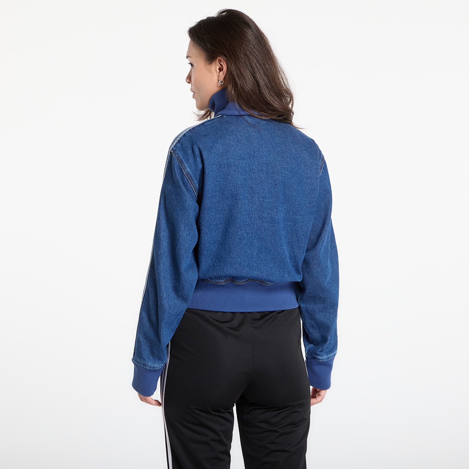 Jackor för kvinnor adidas Firebird Track Top Denim Medium Vintage Denim/ White