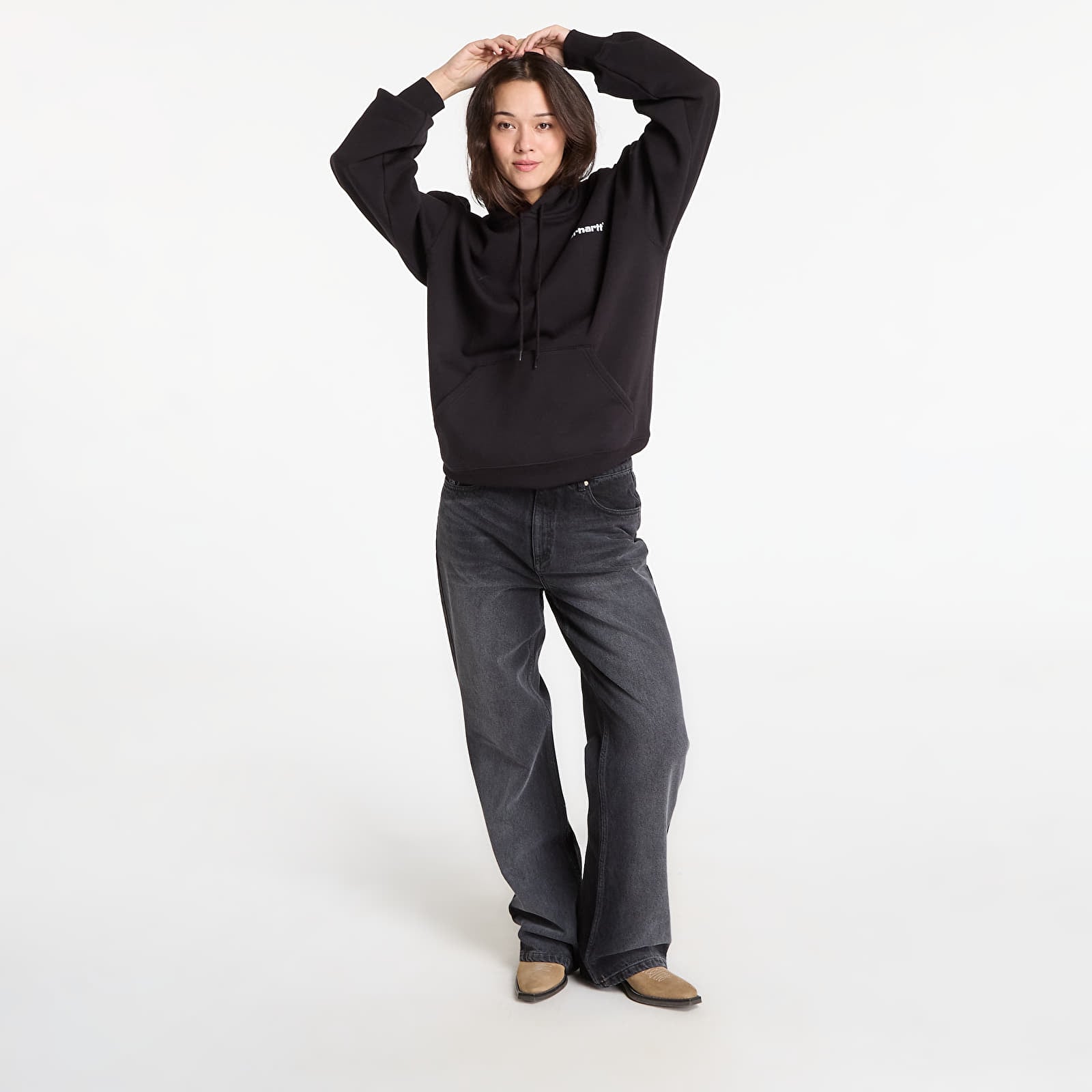 Hoodies och sweatshirts Carhartt WIP Hooded Caps Sweat UNISEX Black