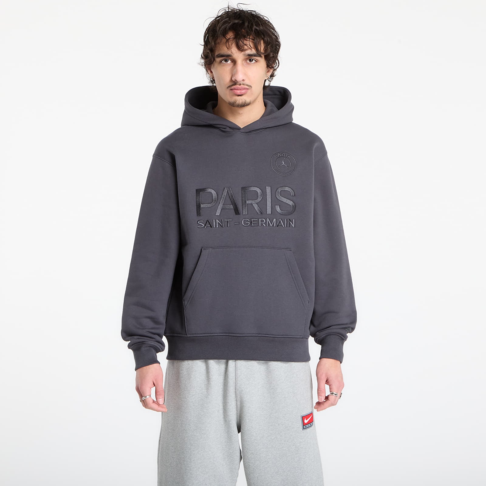 Puloverji   Jordan Paris Saint-Germain Men's Fleece Hoodie Anthracite