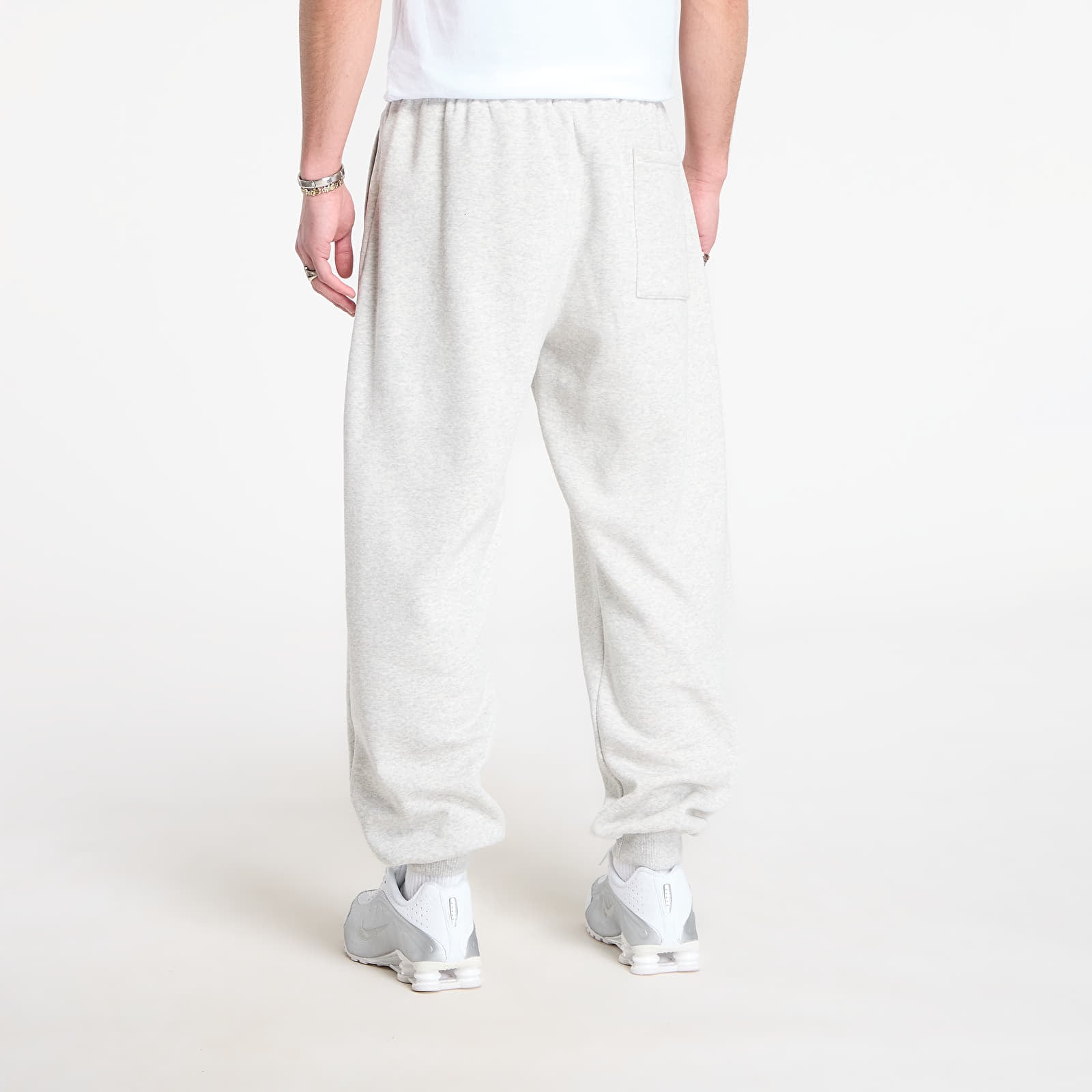 Jogger bikses Jordan Brooklyn Fleece Men's Pants Grey Heather/ Pale Grey/ White