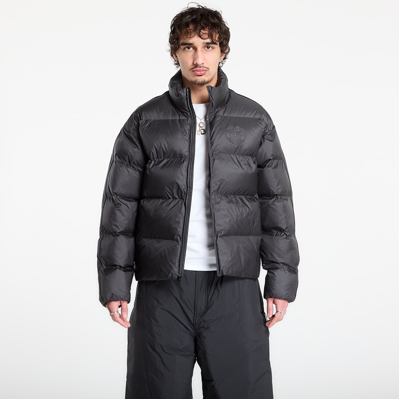 Jachetă Jordan Paris Saint-Germain Mens Puffer Jacket Anthracite/ Off Noir L