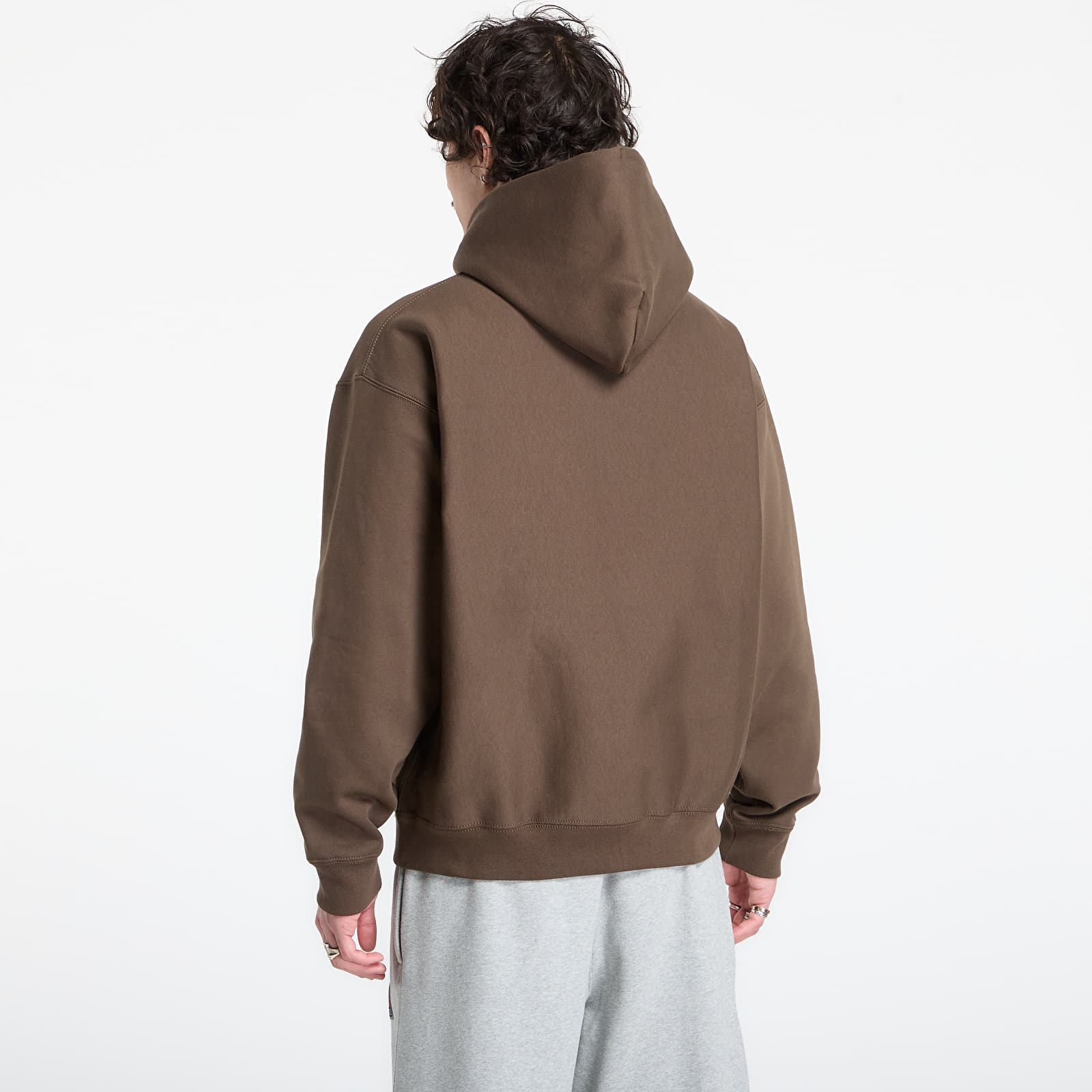 Dukserice Nike Solo Swoosh Men's Pullover Hoodie Dark Hazel/ White