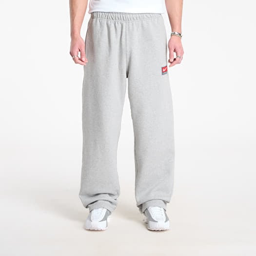 Superge Nike Solo Swoosh Men's Fleece Open-Hem Pants Dk Grey Heather/ White