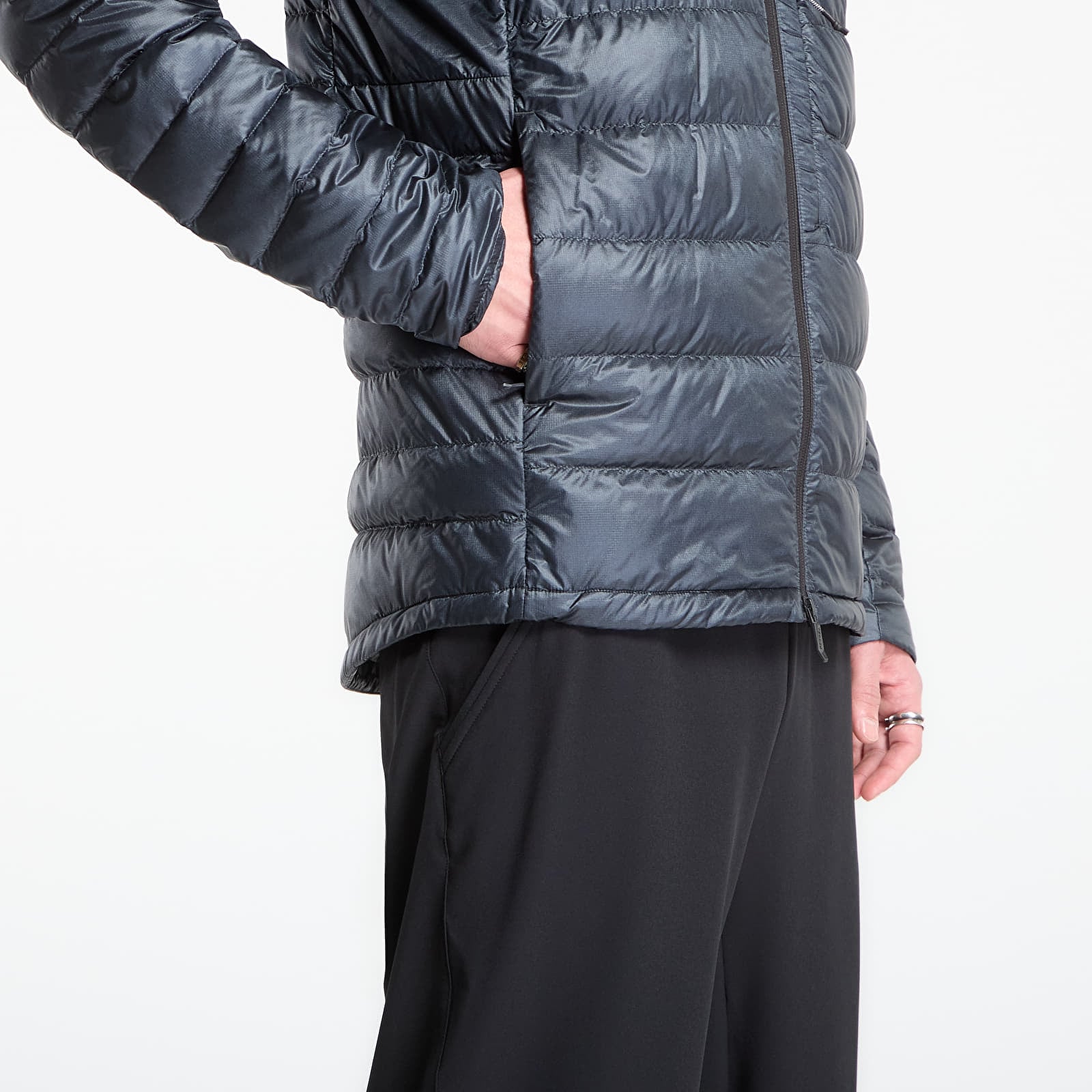 Μπουφάν adidas Terrex Techrock CLIMAWARM+ Down Hooded Jacket Carbon