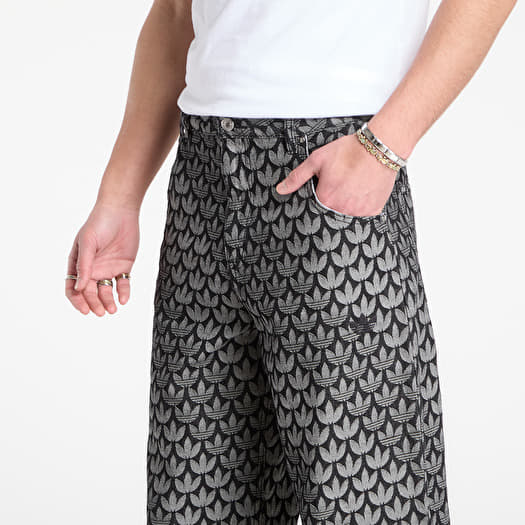 Men's trousers adidas Denim Loose Monogram Pants Black (KC6380