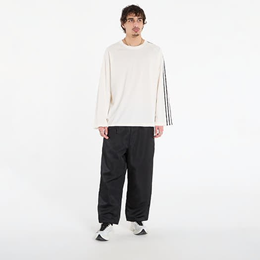 Y-3 Raw Edge 3 Stripes Long Sleeve Long-Sleeve Top Chalk White