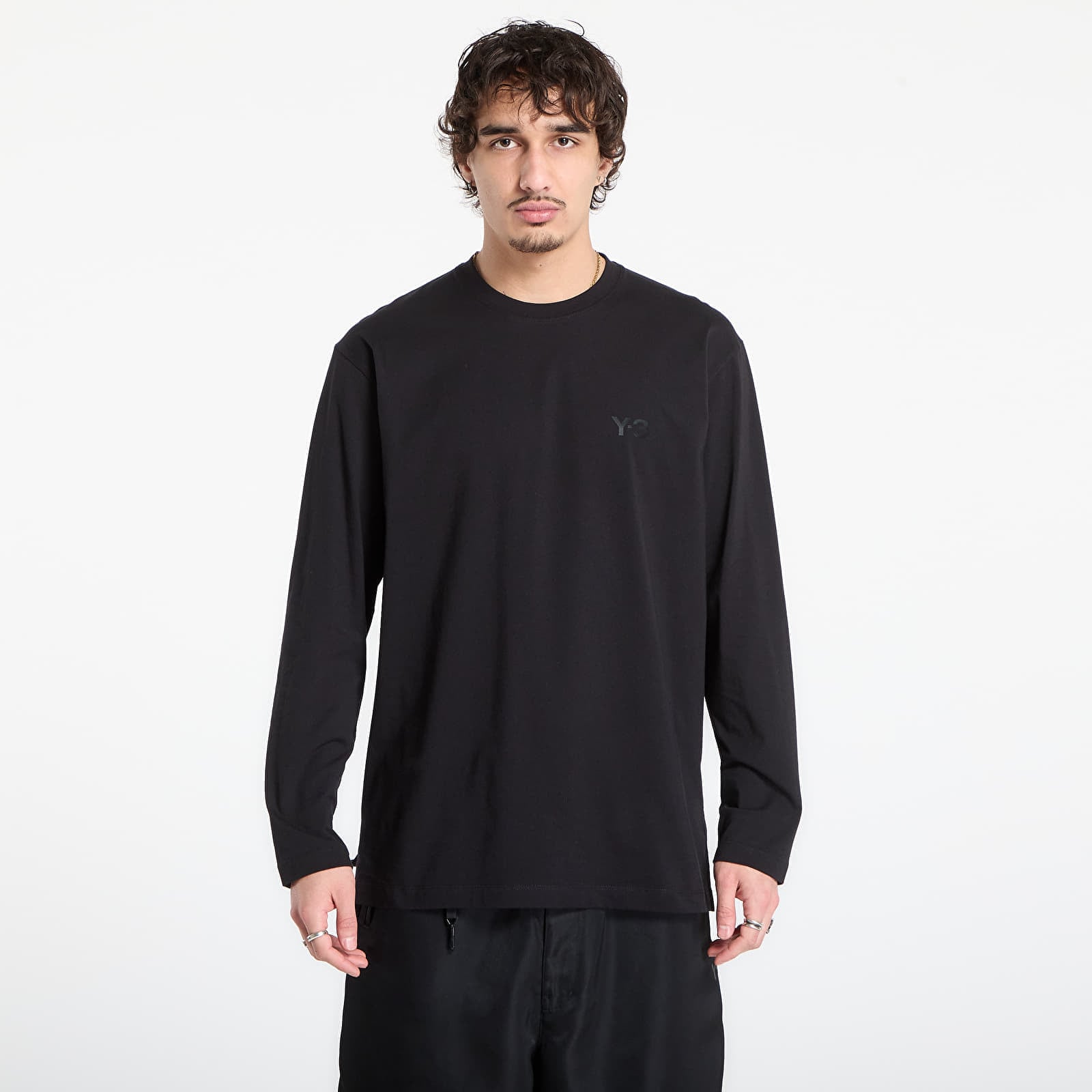 Tricou Y-3 Logo Long Sleeve Long-Sleeve Top Black/ Black M