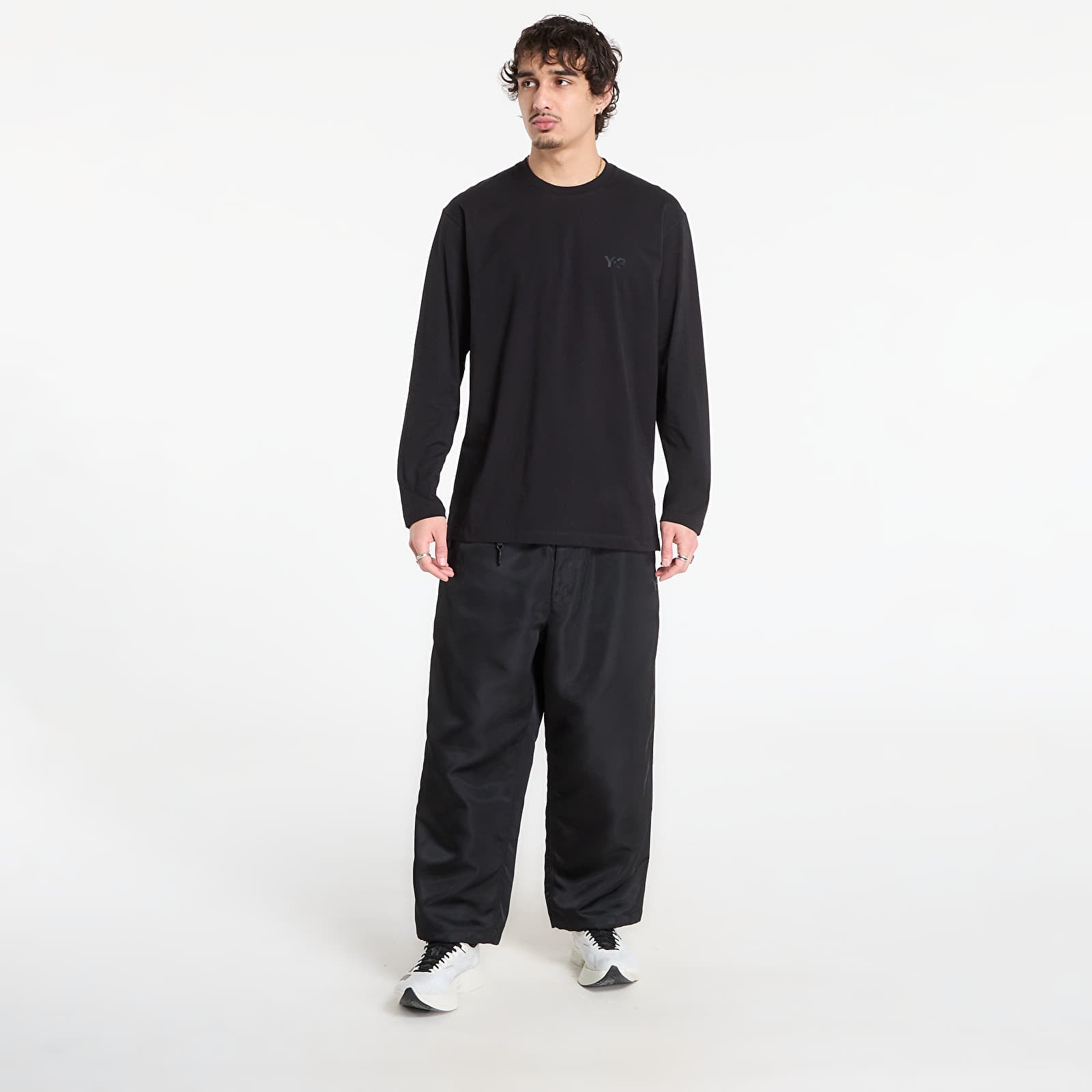 Magliette Y-3 Logo Long Sleeve Long-Sleeve Top Black/ Black