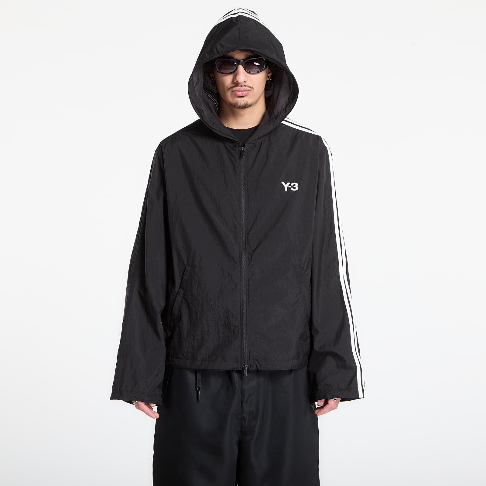 Jachetă Y-3 Nylon Wired 3 Stripes Track Top Black M