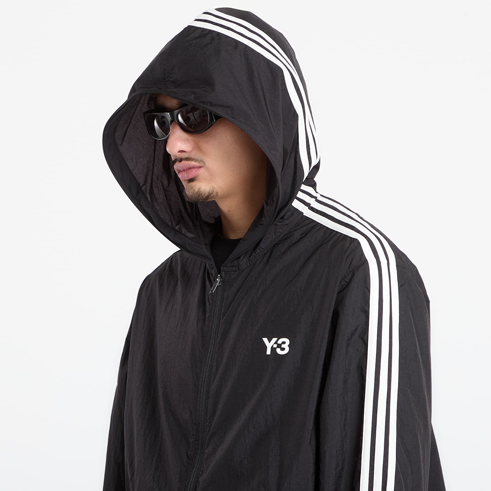 Jacken Y-3 Nylon Wired 3 Stripes Track Top Black
