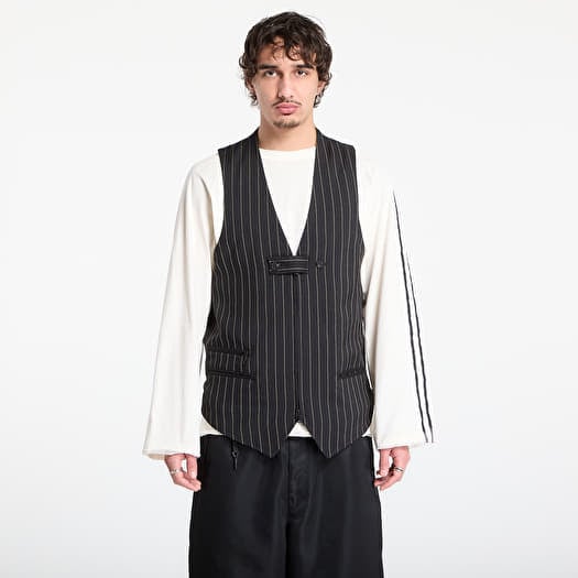 Telovnik Y-3 Sport Uniform Pinstripe Tailored Vest Black