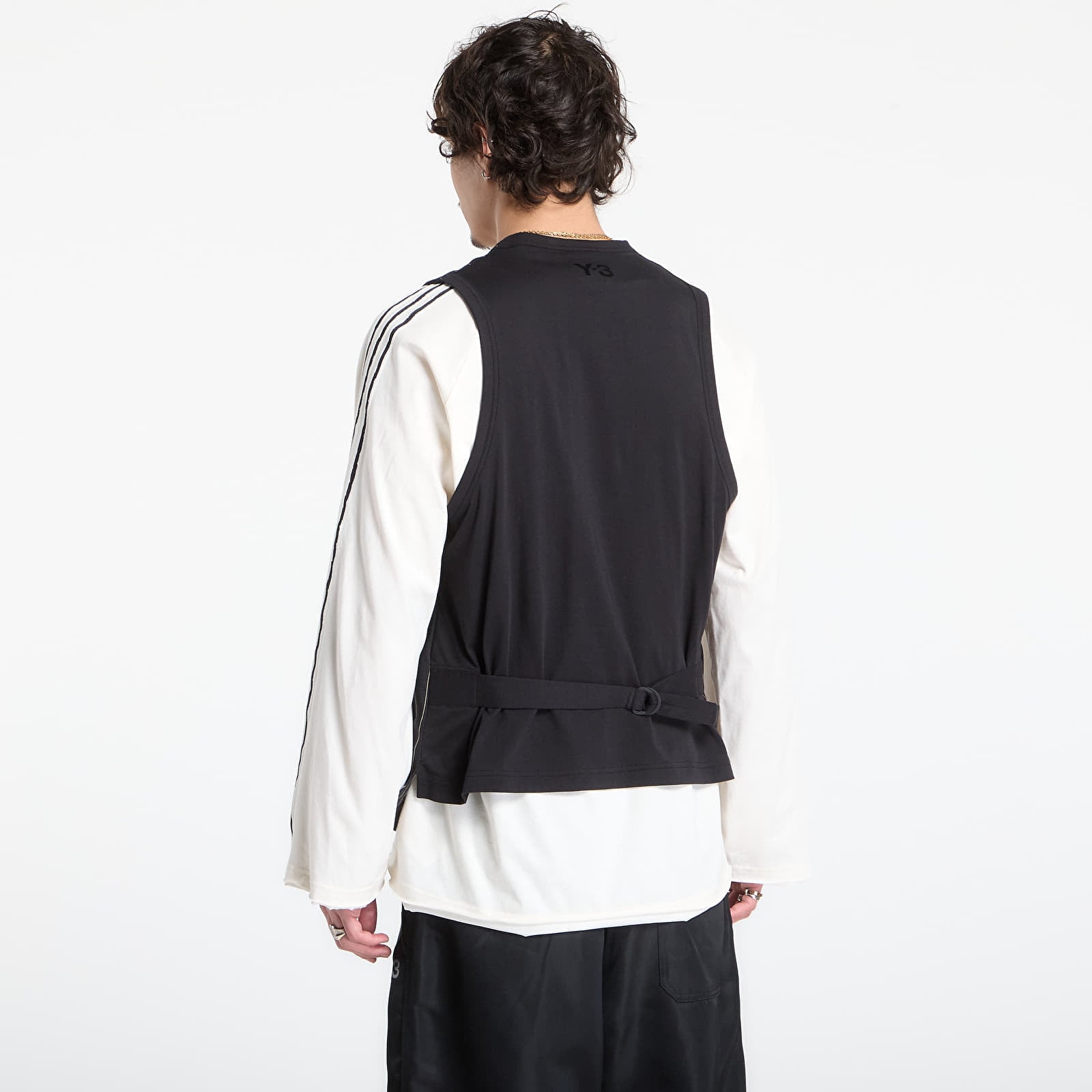 Gilè Y-3 Sport Uniform Pinstripe Tailored Vest Black