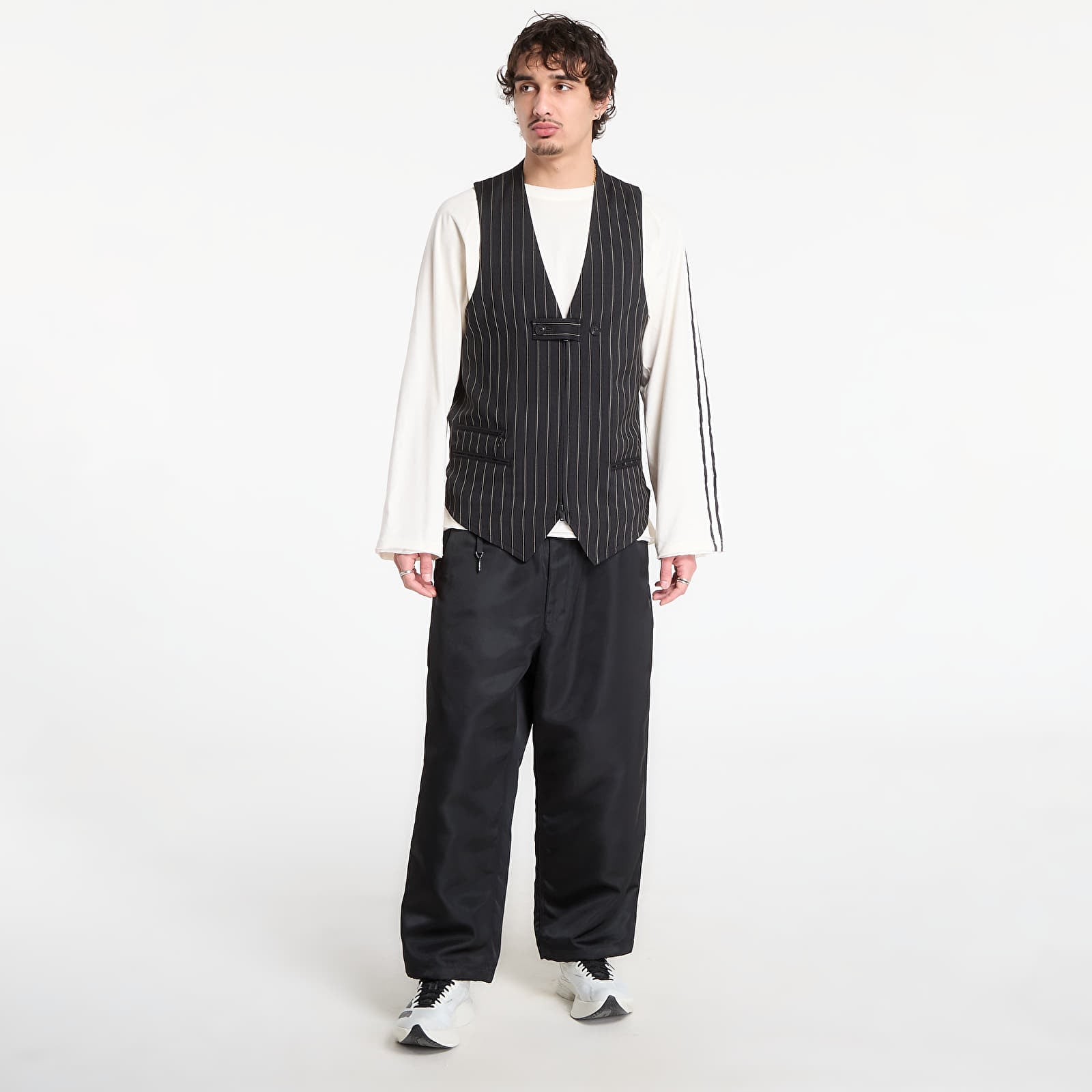 Gilè Y-3 Sport Uniform Pinstripe Tailored Vest Black