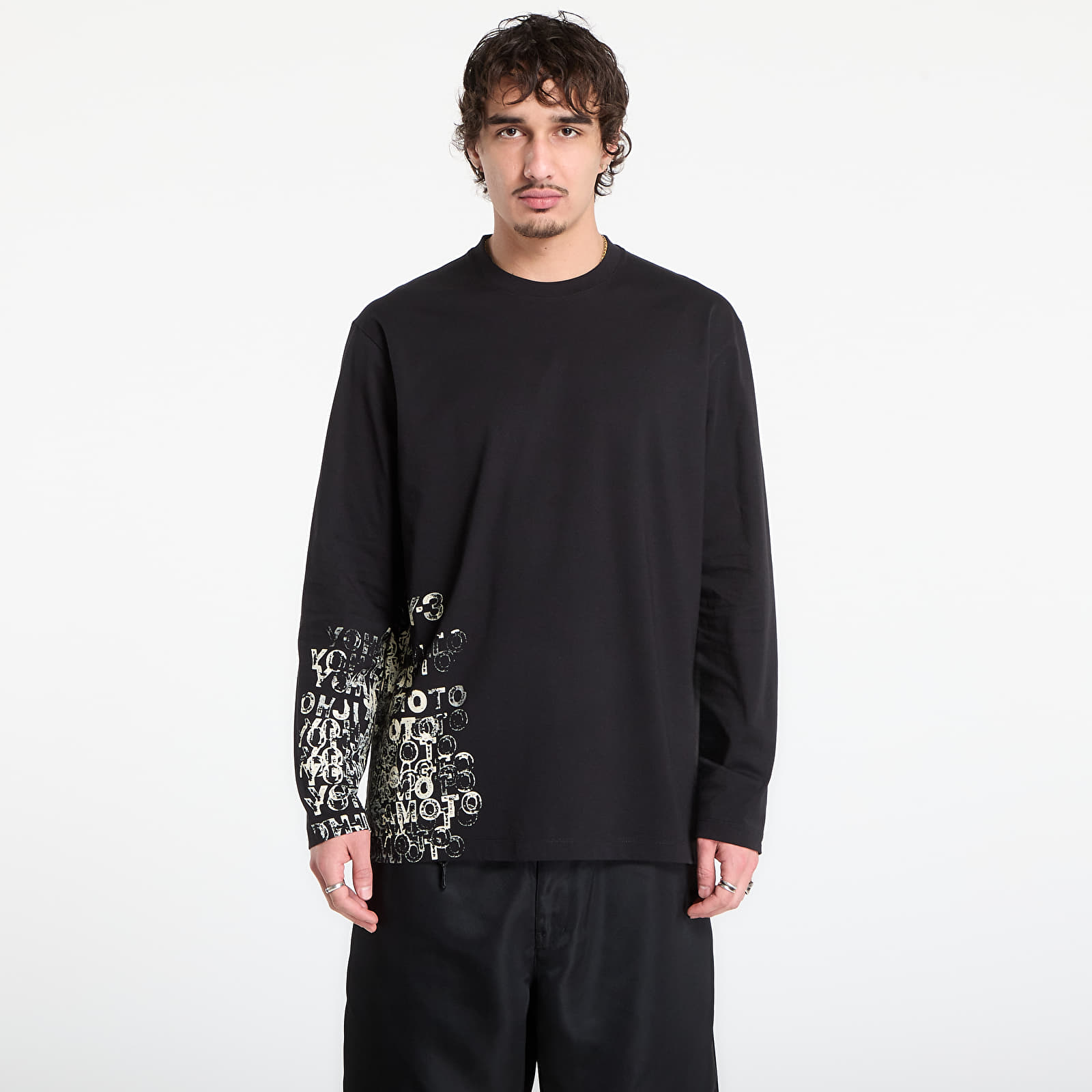 Trička Y-3 Gfx Long Sleeve T-Shirt Black