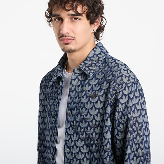 adidas Originals Denim Monogram Long Sleeve Shirt Blue M Men adidas Originals Denim Monogram Long Sleeve Shirt Blue M Men