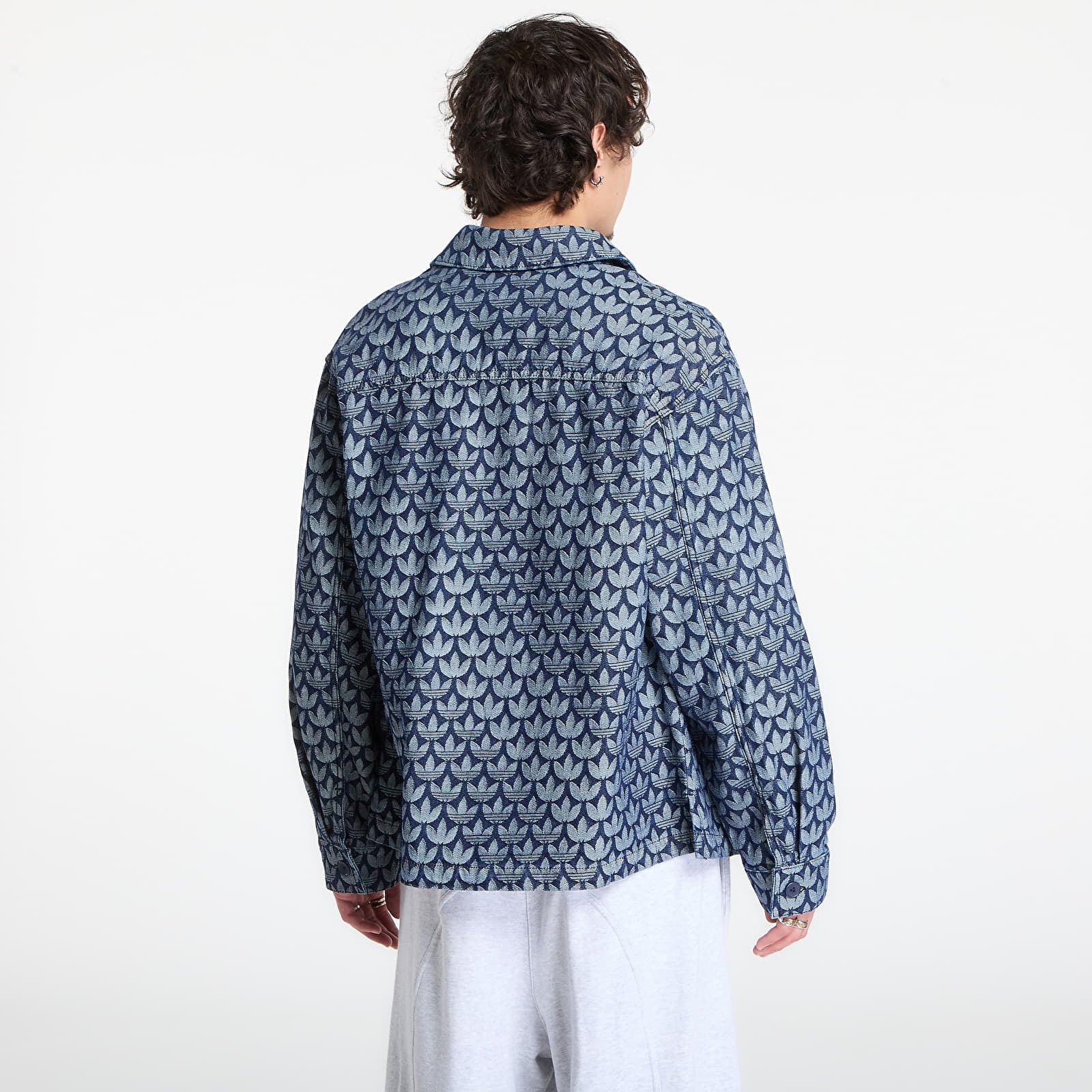 Chemises homme adidas Monogram Shirt Indigo Denim